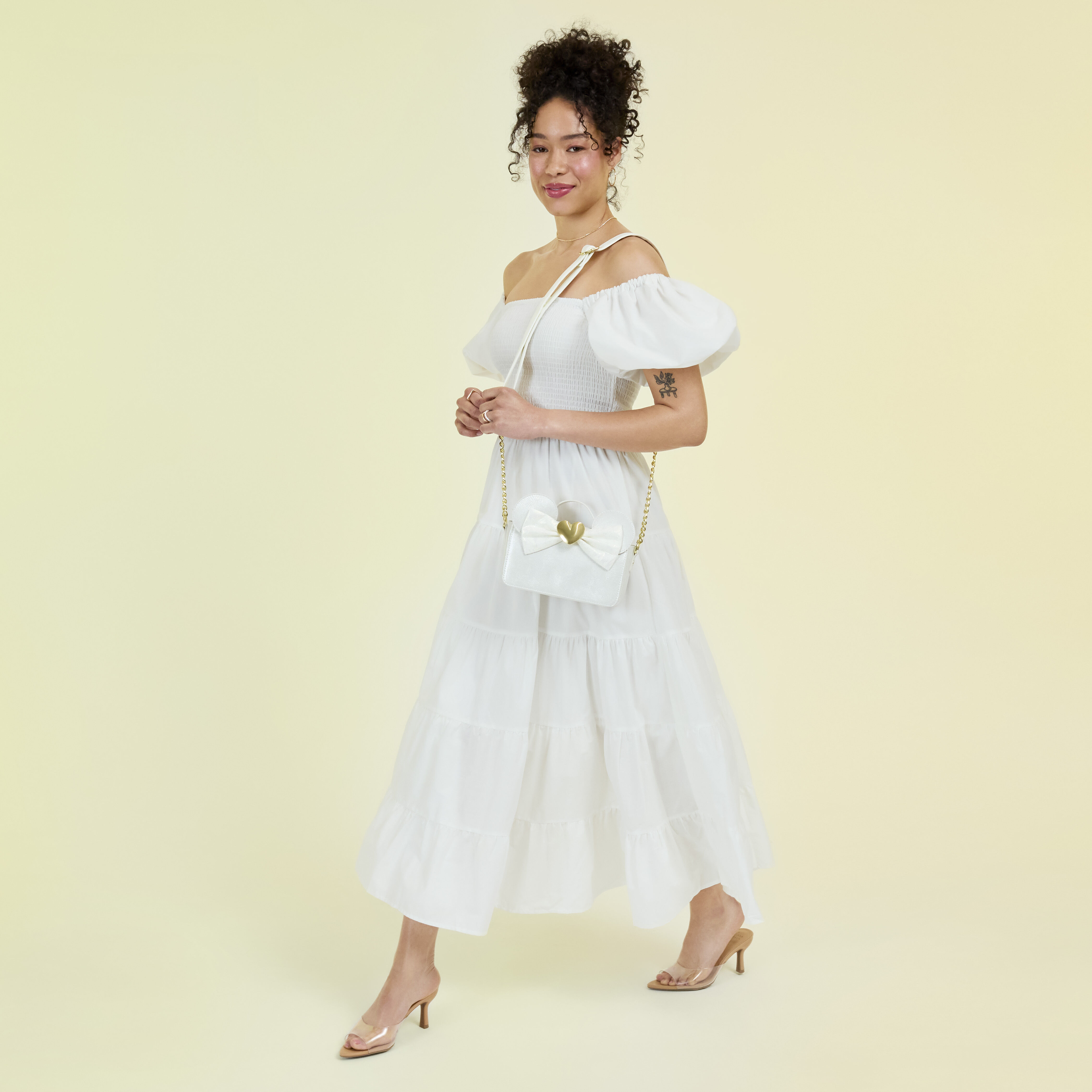 Minnie Mouse Iridescent Lace Wedding Crossbody Bag | Loungefly
